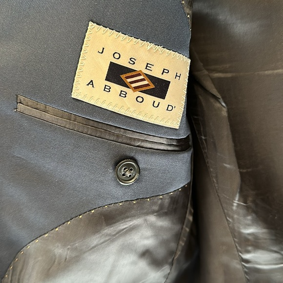 Joseph Abboud Modern Suit 38 R Navy Wool Suit Jacket Sport Coat Pants Slim Fit - Picture 6 of 11